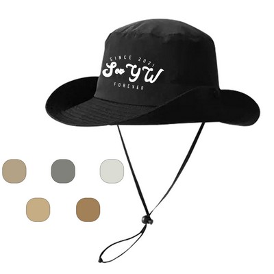 Outdoor Fishing Wide Brim Sun Bucket Hat MOQ 100